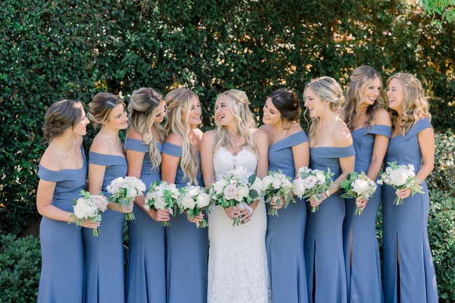 blue garden wedding