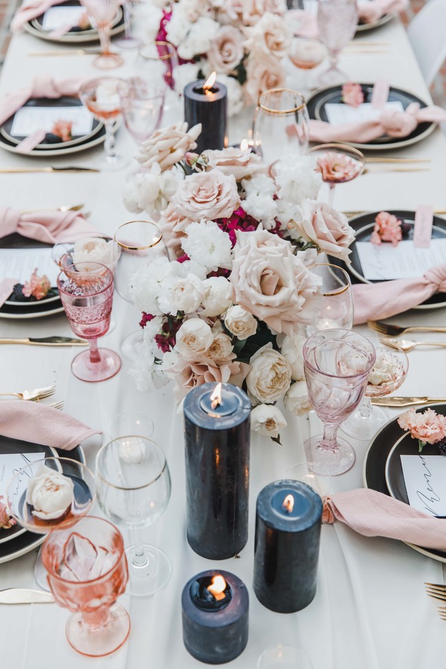 pink modern wedding