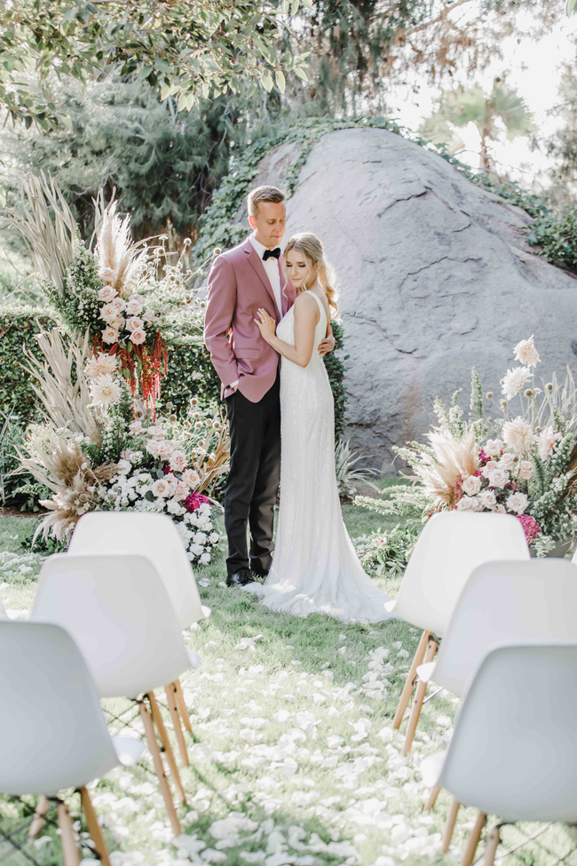 pink modern wedding