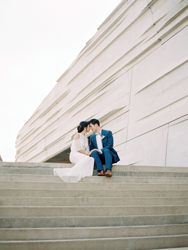 minimal blue wedding