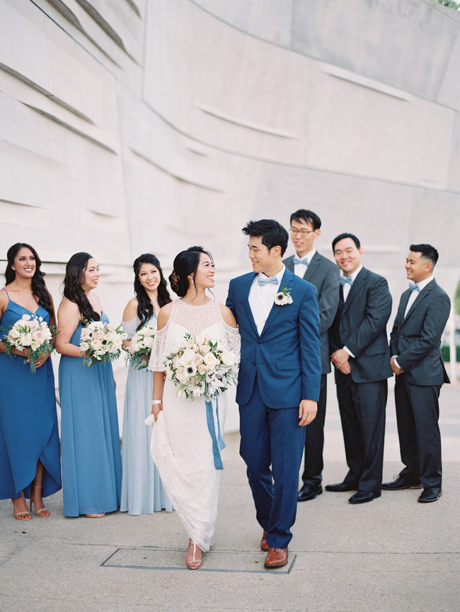 minimal blue wedding