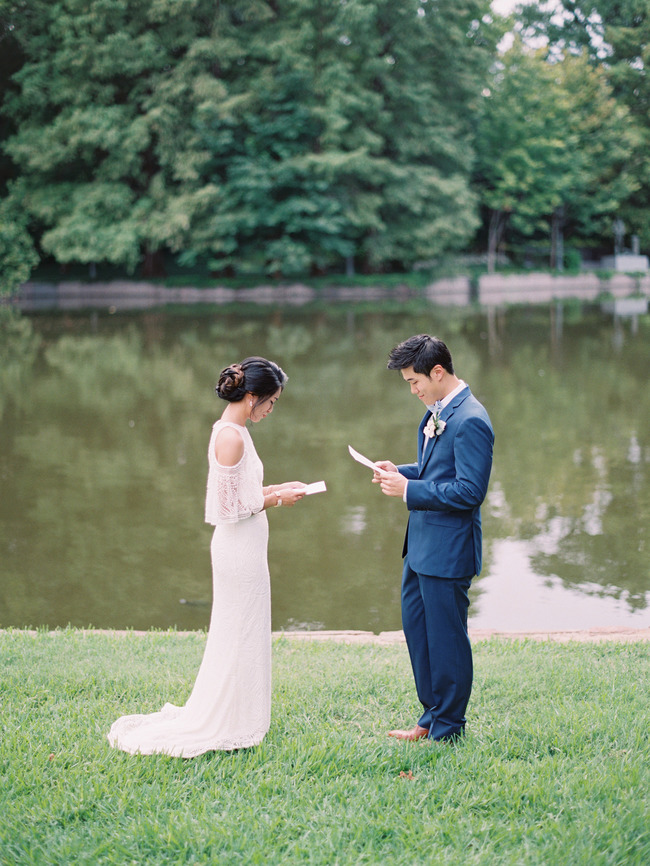 minimal blue wedding