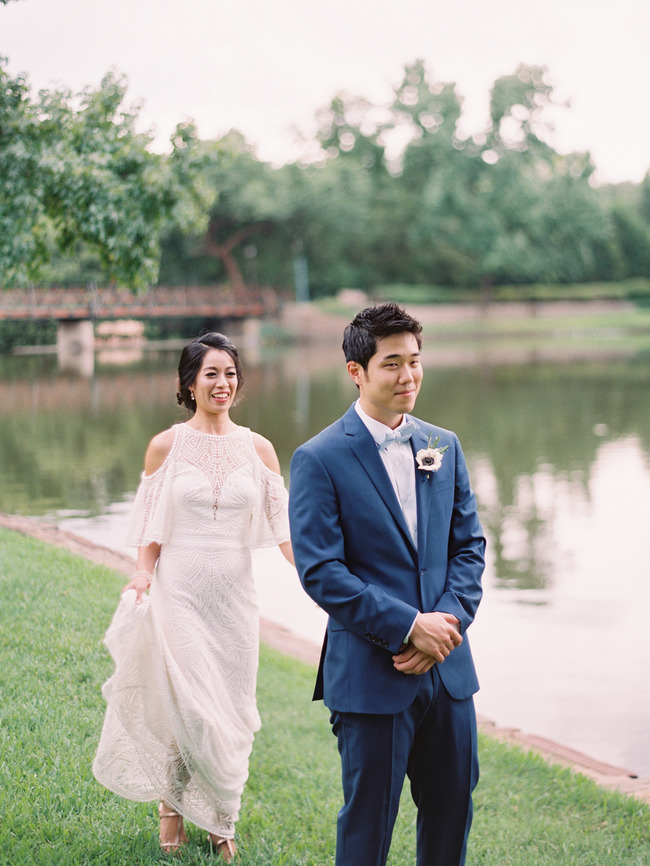 minimal blue wedding