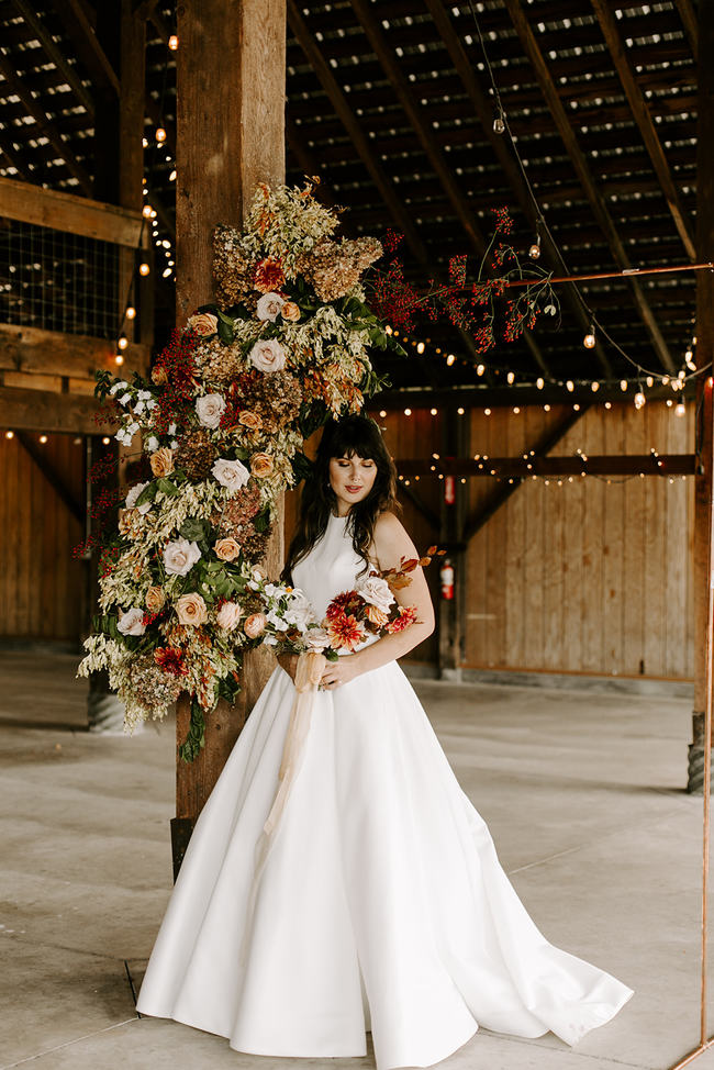 Moody & Minimalist Barn Wedding Inspiration - Inspired by This