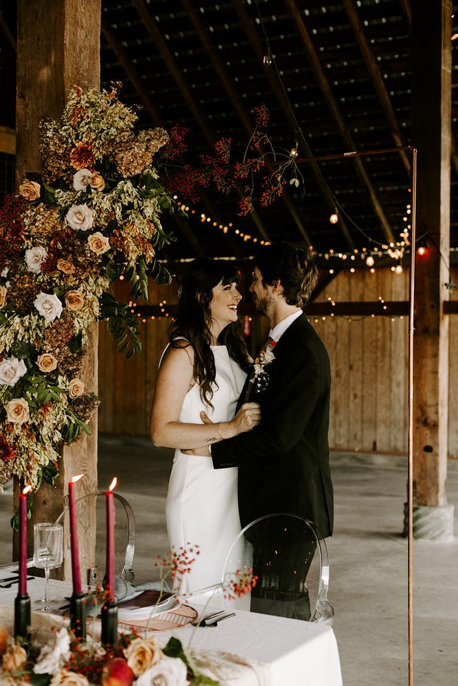 Moody & Minimalist Barn Wedding Inspiration - Inspired by This