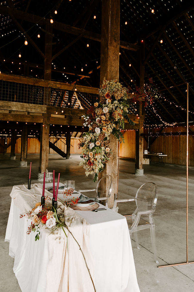 Moody & Minimalist Barn Wedding Inspiration - Inspired by This