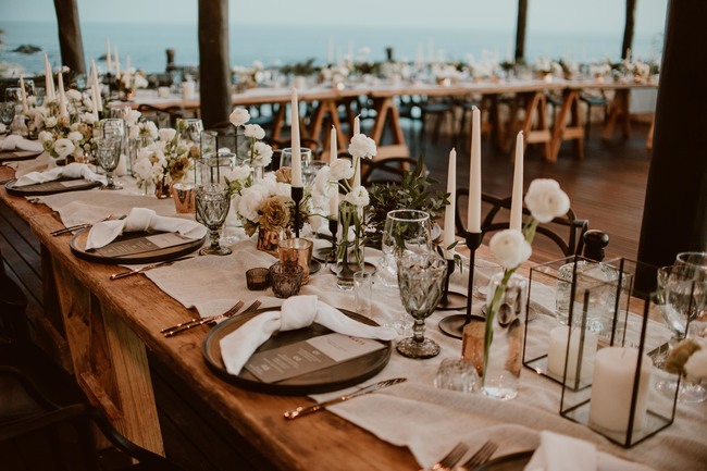 Chic monochromatic wedding in Los Cabos - Inspired by This