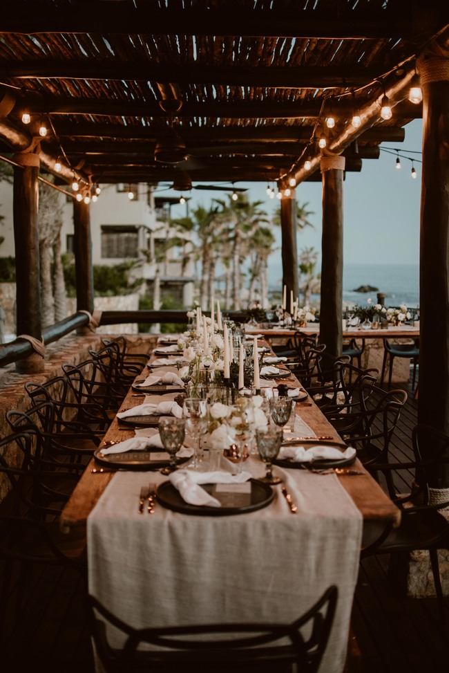 Chic monochromatic wedding in Los Cabos - Inspired by This