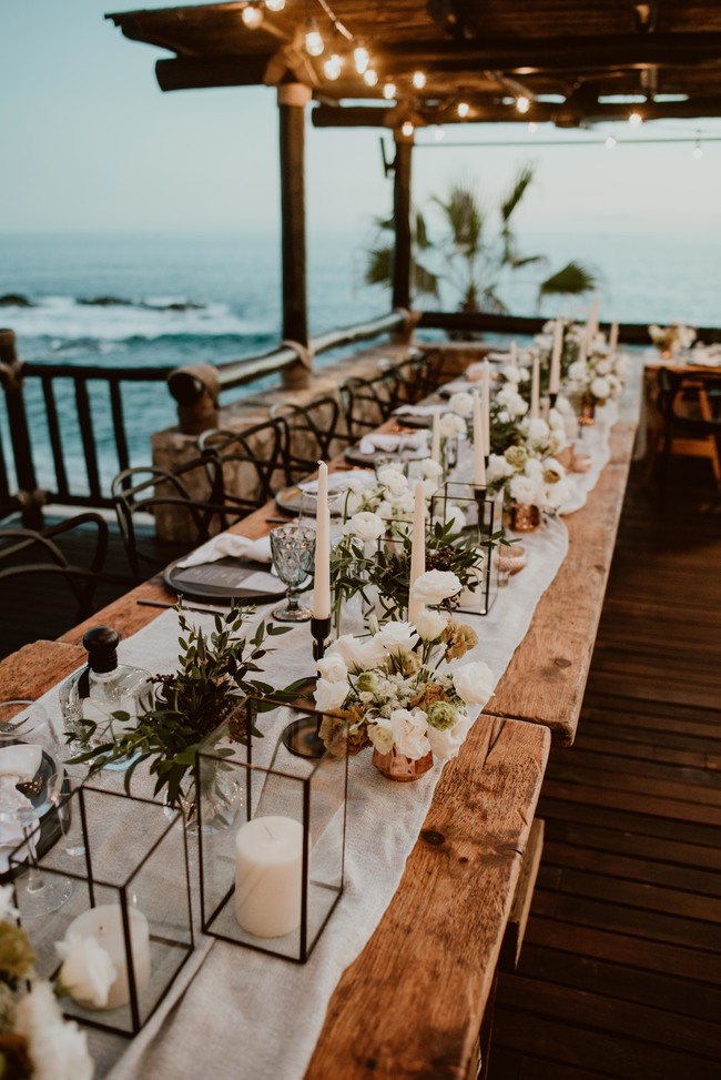 Chic monochromatic wedding in Los Cabos - Inspired by This