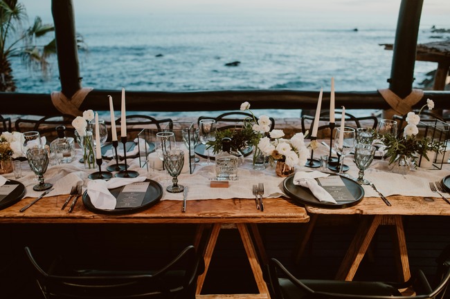 Chic monochromatic wedding in Los Cabos - Inspired by This