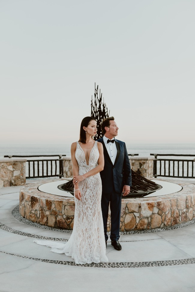 Chic monochromatic wedding in Los Cabos - Inspired by This