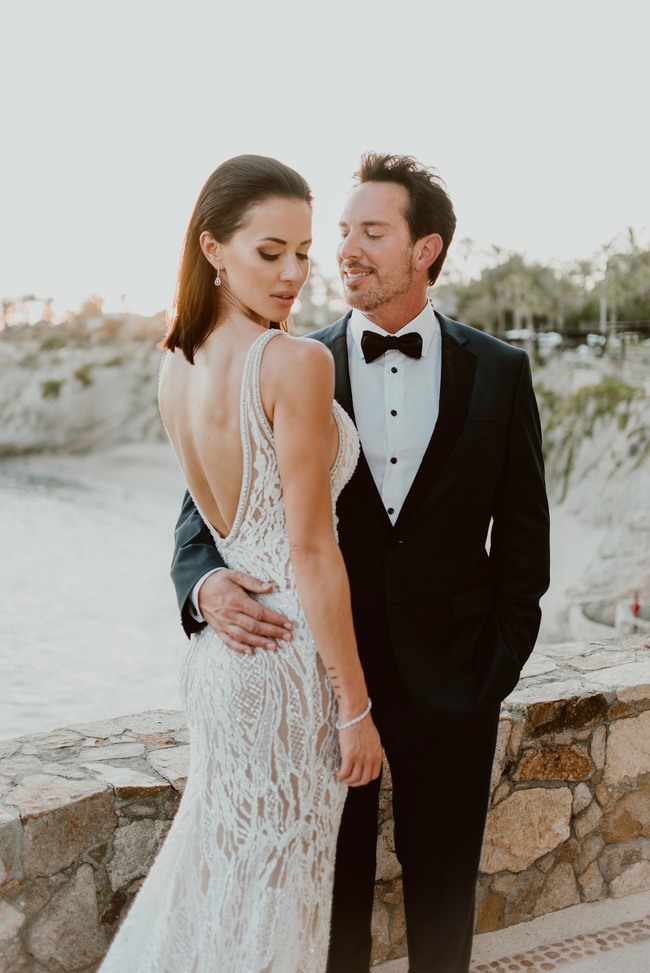 Chic monochromatic wedding in Los Cabos - Inspired by This