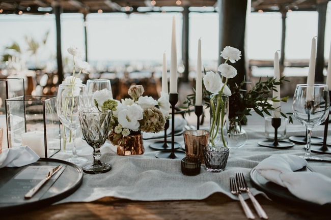 Chic monochromatic wedding in Los Cabos - Inspired by This