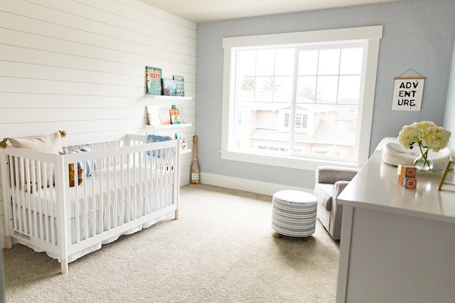 modern baby boy nursery