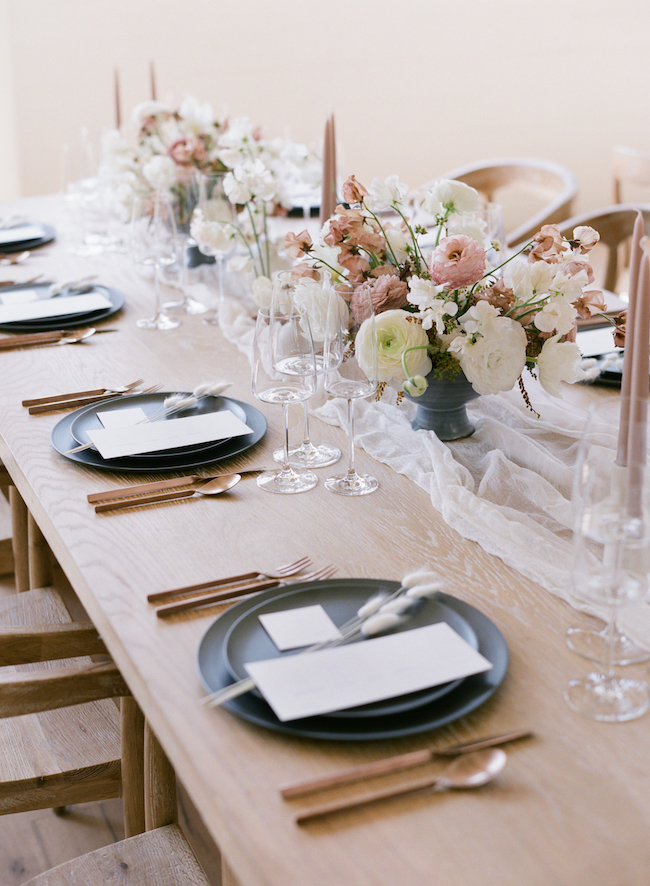 Modern Matte Black Flatware for Weddings & Events - GREYSTONE TABLE