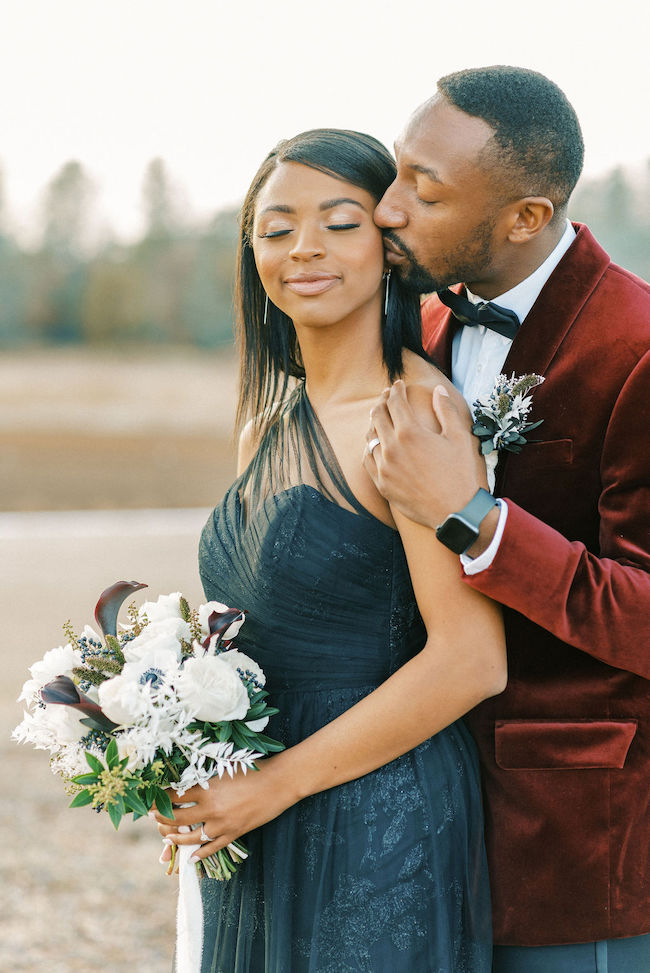 New Year s Eve Elopement with a bold Bridal look Inspired By This