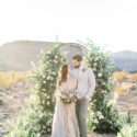 Red Rock Canyon Elopement, blush and mauve wedding
