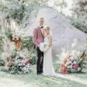 pink modern wedding