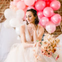 pink colorful wedding