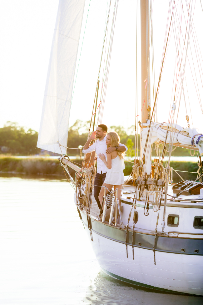 Lakeside Boat Dock Engagement Shoot