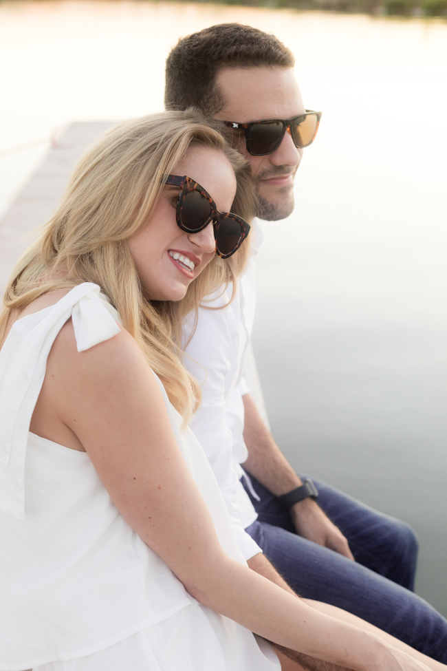 Lakeside Boat Dock Engagement Shoot