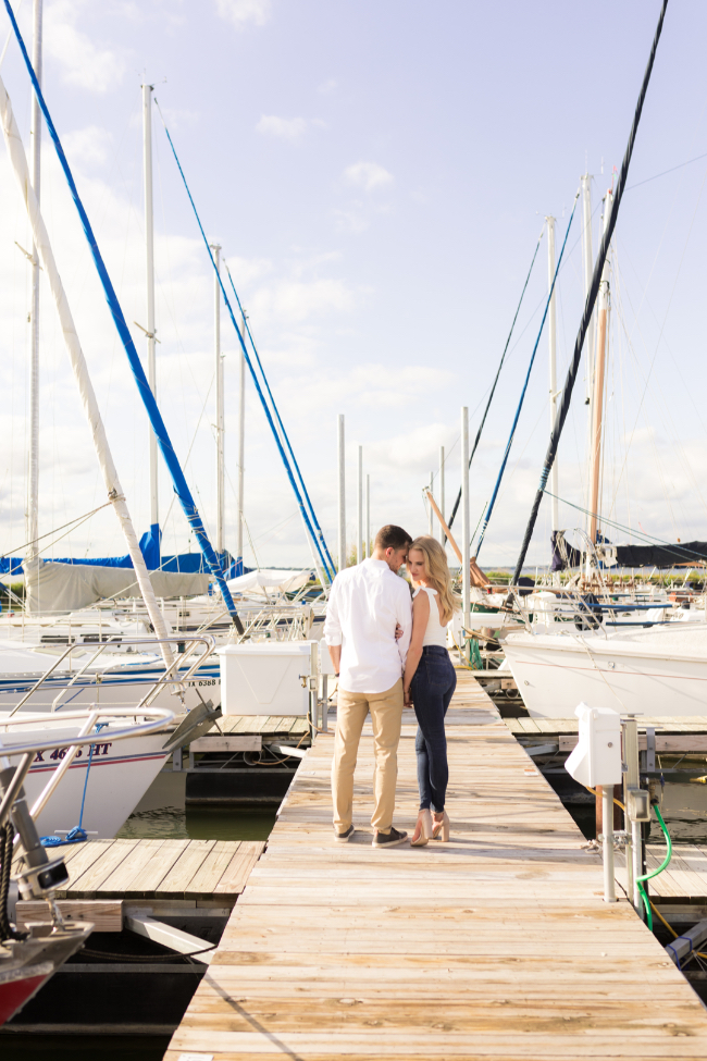 Lakeside Boat Dock Engagement Shoot