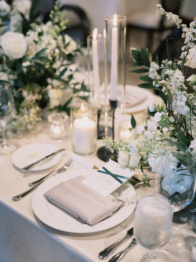 Sophisticated Lush Green & Classic White Wedding
