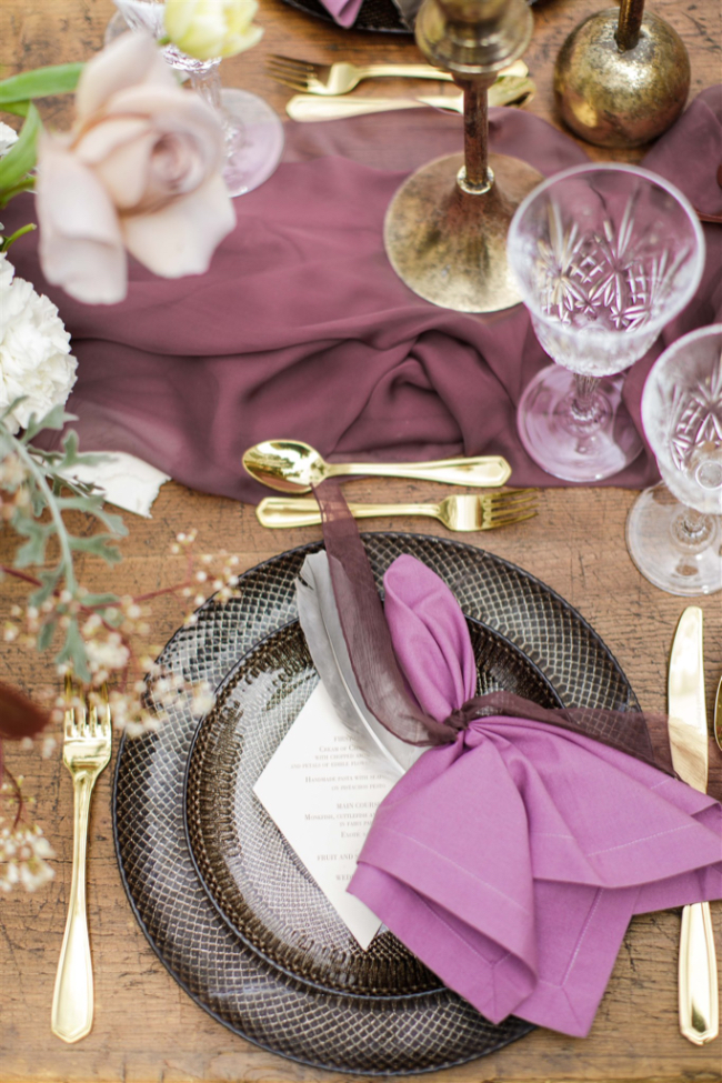 Luxurious & Romantic Burgundy Italian Wedding