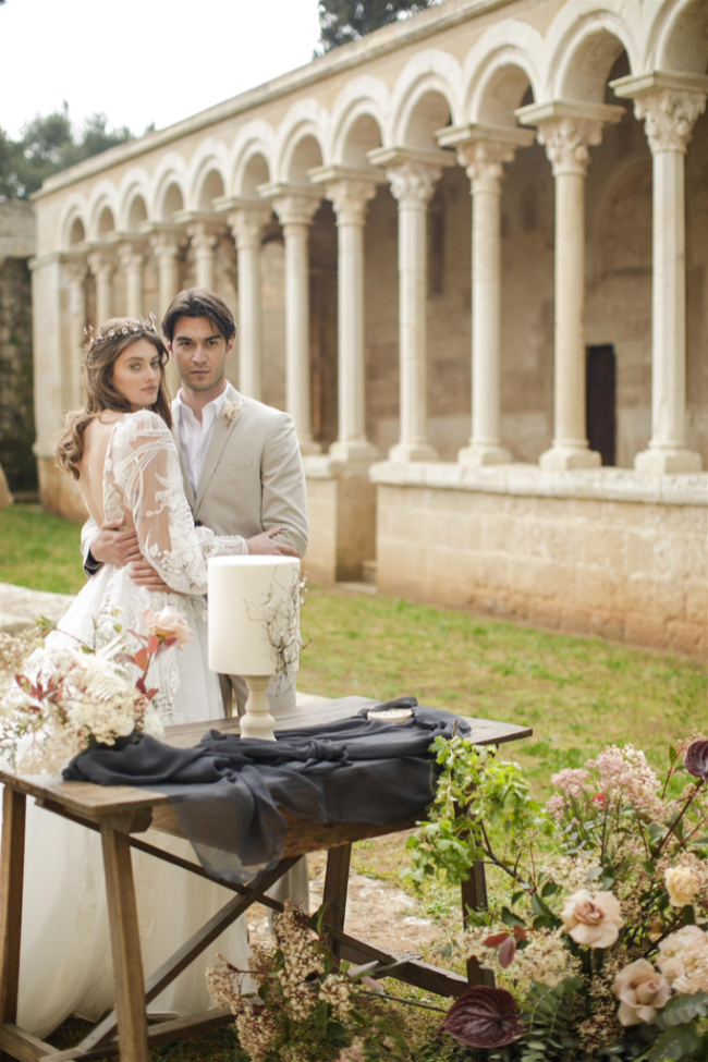 Luxurious & Romantic Burgundy Italian Wedding