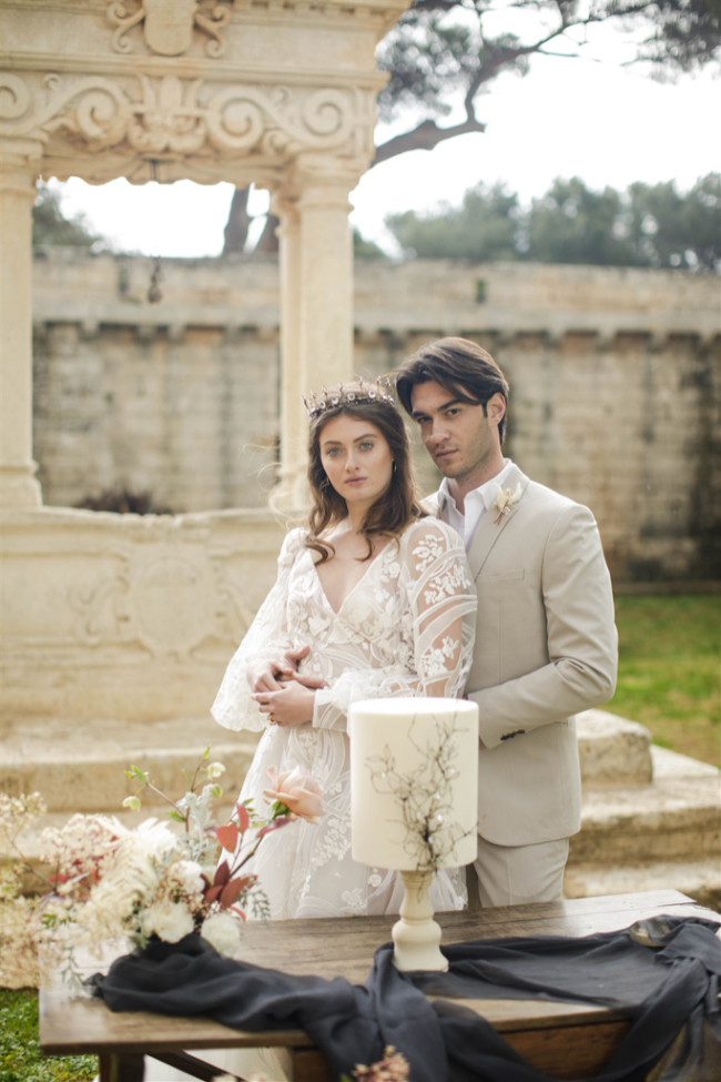 Luxurious & Romantic Burgundy Italian Wedding