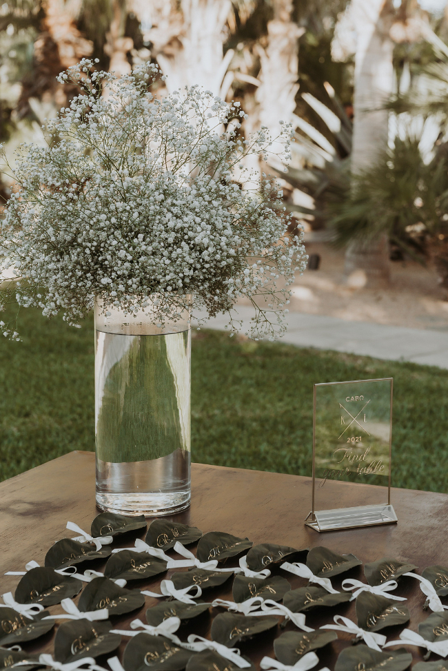 Beautiful Blue & White Baby's Breath-Filled Cabo Wedding