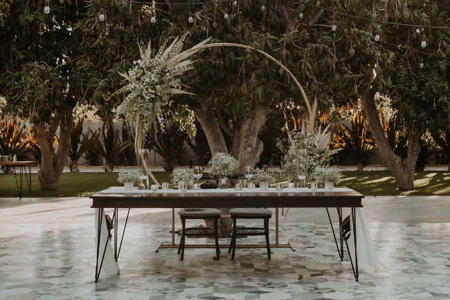 Beautiful Blue & White Baby's Breath-Filled Cabo Wedding
