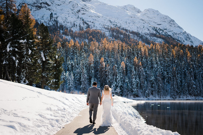 Stunning Elopement In St. Mortiz, Switzerland