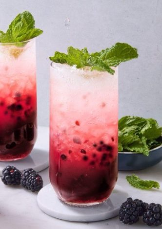 Healthy Drinks - Blackberry Virgin Mojito - Inspired By This